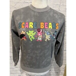 Care Bears Scare Bears Womens Juniors Sweatshirt Halloween Retro Double Side XS